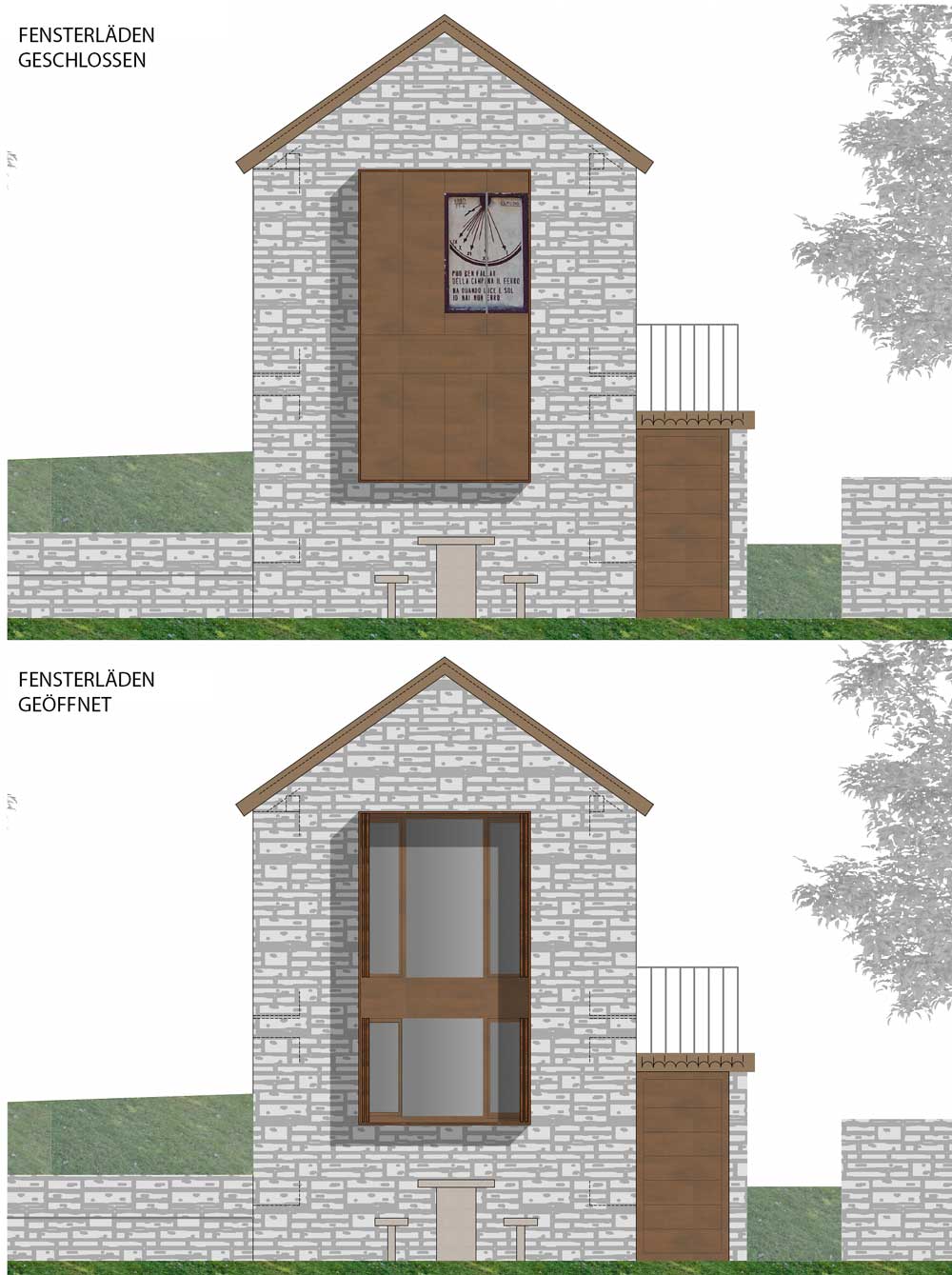 Fensterläden Piemont